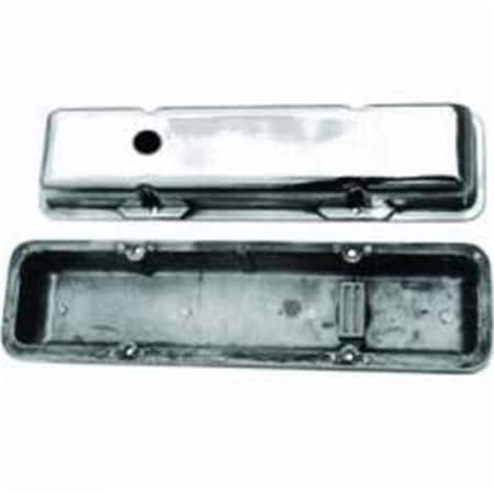 Strike3 Short Polished Aluminum Valve Covers for Small Block Chevy 1958-1986 Valve Covers ST1823809